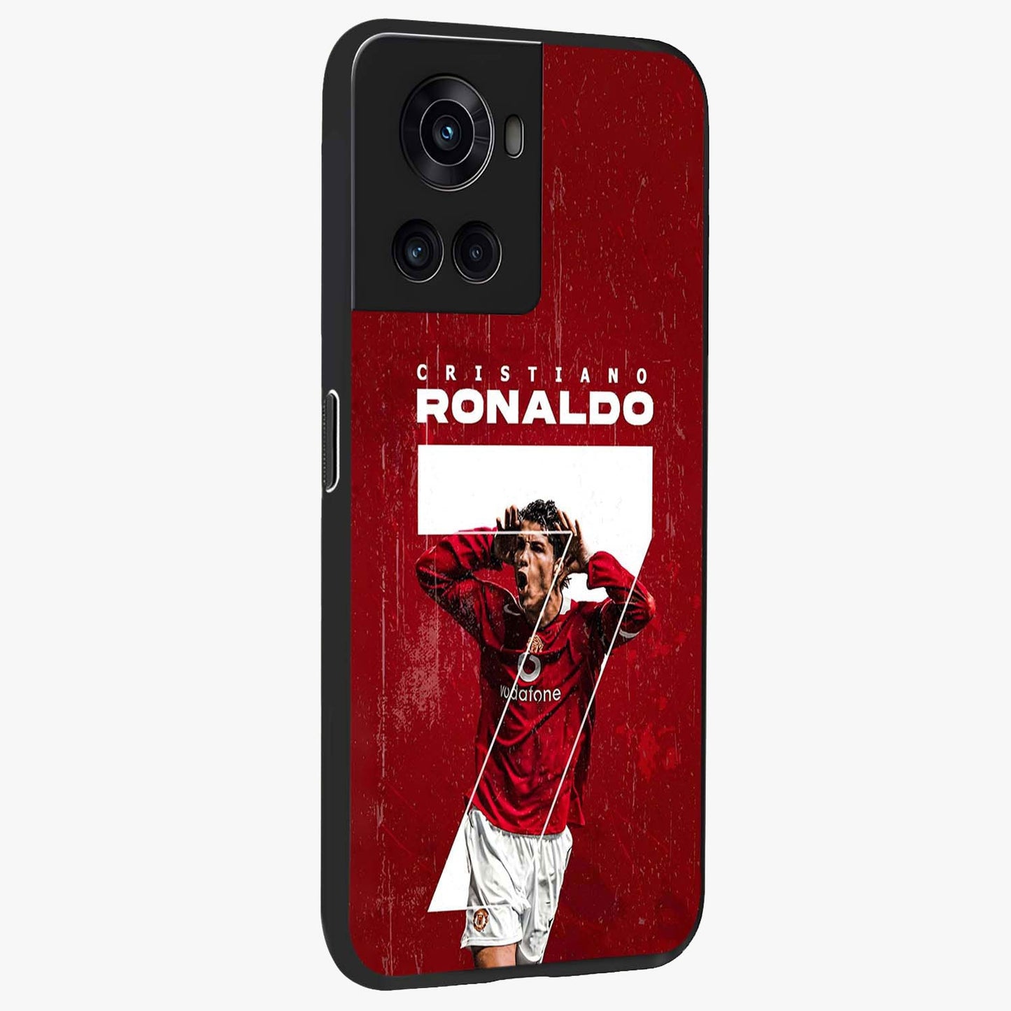 Goal Celebration Legacy Glass Case for 1+10R side perspective highlighting bold detailing and premium edge finish