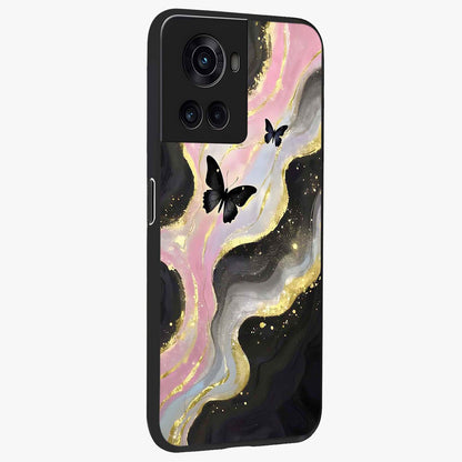 Golden Moon Horizon Glass Case for 1+10R side perspective highlighting smooth celestial detailing and sleek build
