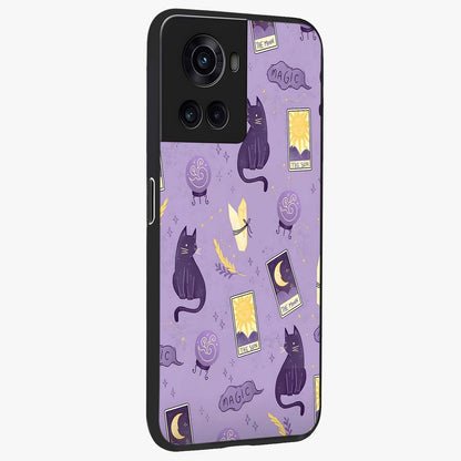 Humble Magic Cats Glass Case for 1+10R displayed upright for cute mystical visibility and premium finish.
