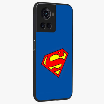 Legendary Hero Emblem Glass Case for 1+10R side perspective highlighting sharp emblem textures and premium edges