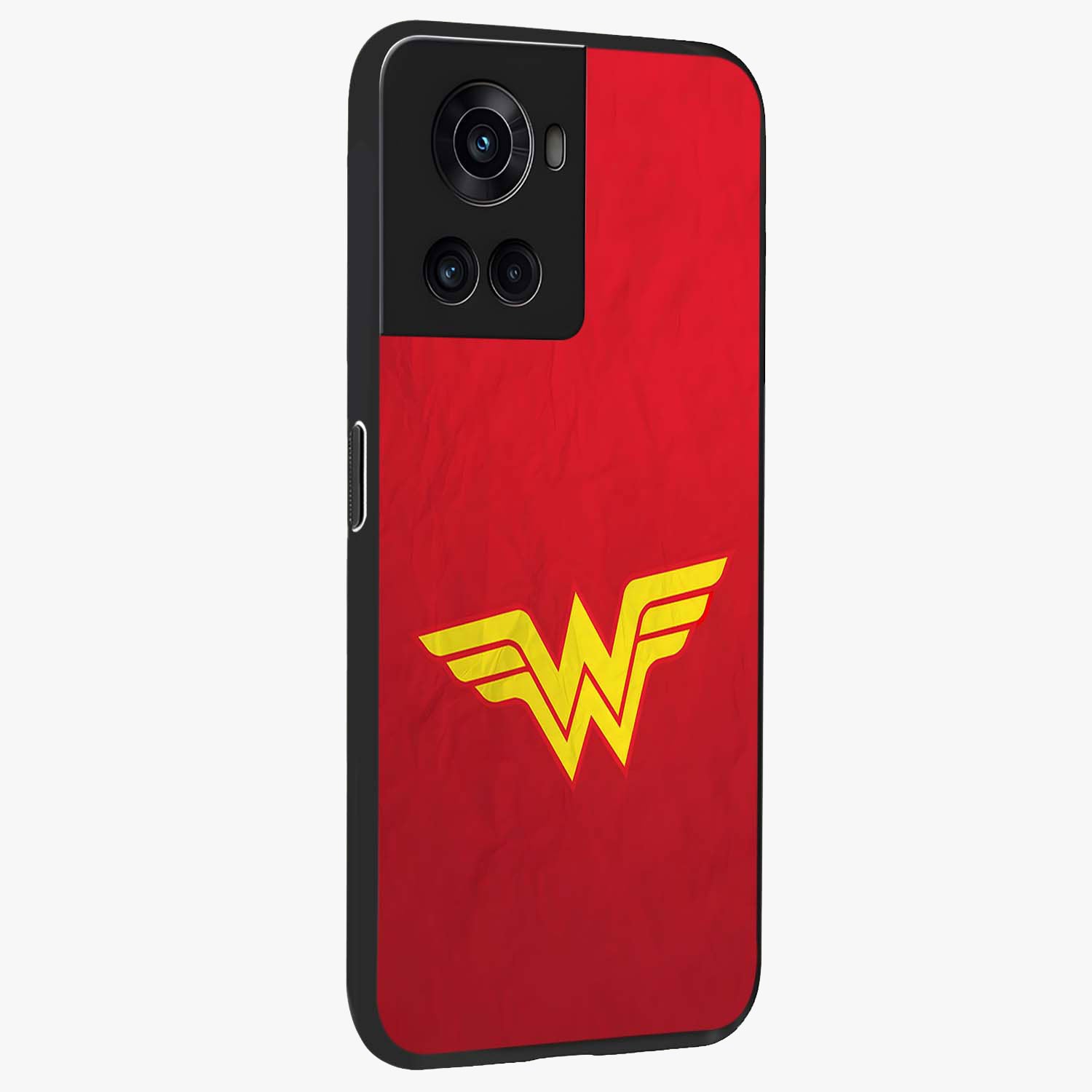Legendary Wonder Power Glass Case for 1+10R side perspective highlighting dramatic detailing and sleek build