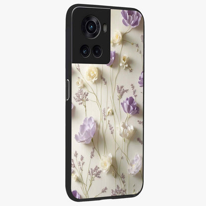 Lilac Breeze Harmony Glass Case for 1+10R side perspective highlighting calming textures and premium build