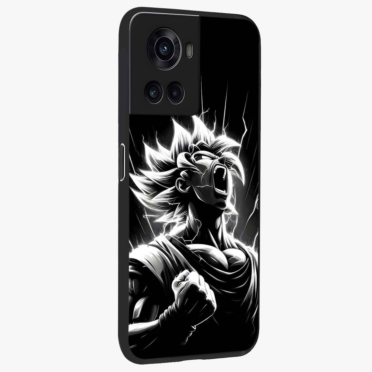 Limitless Power Unleashed Glass Case for 1+10R side perspective highlighting strong textures and sleek premium build