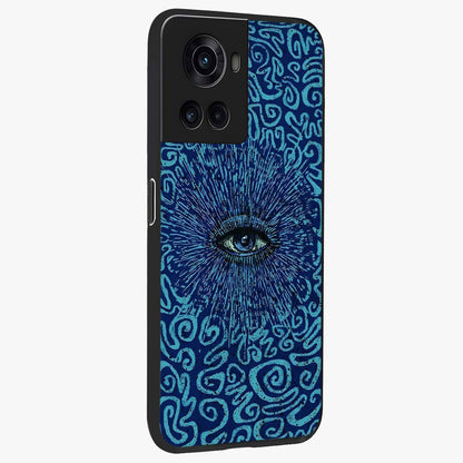 Mystic Inner Eye Glass Case for 1+10R side perspective highlighting bold detailing and smooth edges
