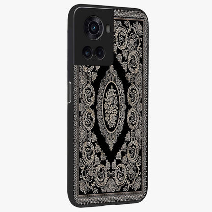 Noir Bloom Elegance Glass Case for 1+10R side perspective highlighting subtle textures and sleek premium build