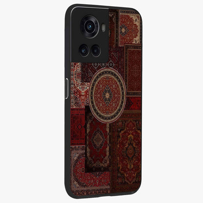 Persian Heritage Collage Glass Case for 1+10R side perspective highlighting cultural textures and premium edges