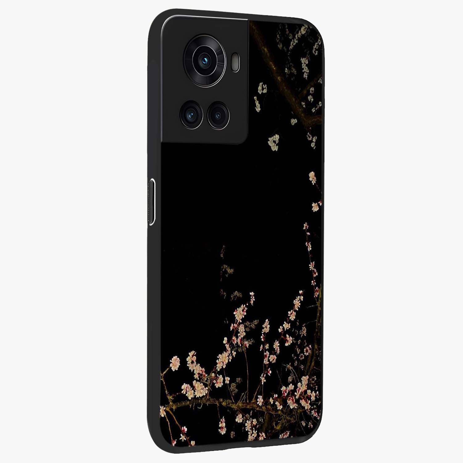 Petal Moon Light With Custom Name Glass Case for 1+10R side perspective highlighting custom typography and smooth premium build