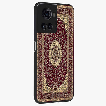 Royal Maroon Heritage Glass Case for 1+10R side perspective highlighting ornate textures and premium edges