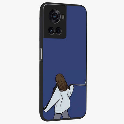Silent Distance Love Glass Case for 1+10R side perspective highlighting delicate textures and premium edges