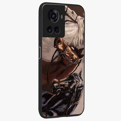 Wild Trio Gallop Glass Case for 1+10R side perspective highlighting strong motion textures and premium edges
