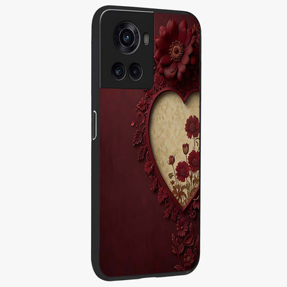 Wine Heart Vintage Art Glass Case for 1+10R side perspective highlighting classic textures and premium edges