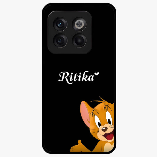 Forever Chasing Love Jerry Custom Name Glass Case for OnePlus 10T |1+10T