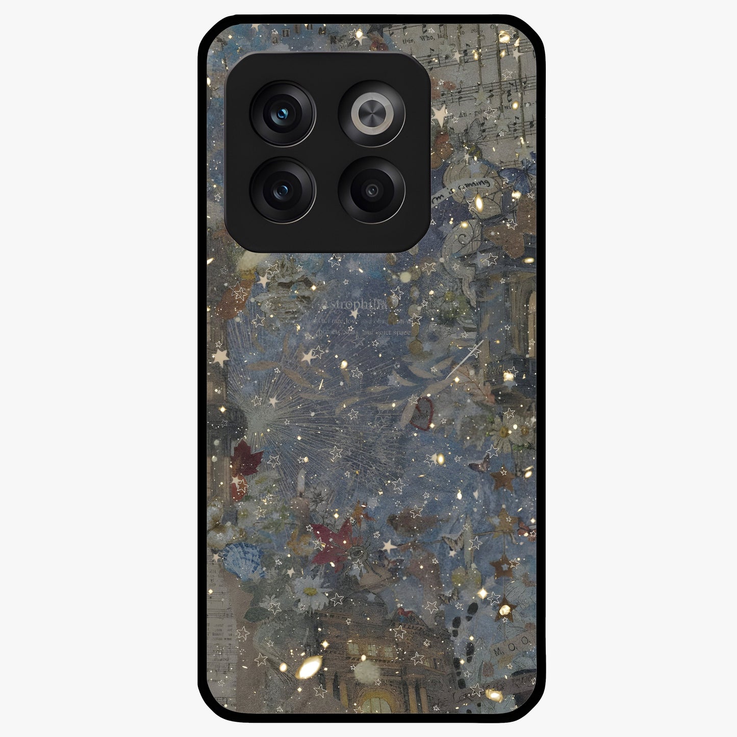 Aesthetic Astrolophia Glass Case for 1+10T front view featuring celestial astrology inspired artwork