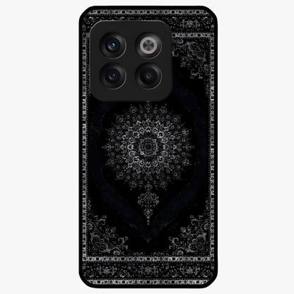 Black Persian Carpet Glass Case for 1+10T rich front view featuring intricate Persian carpet pattern artwork