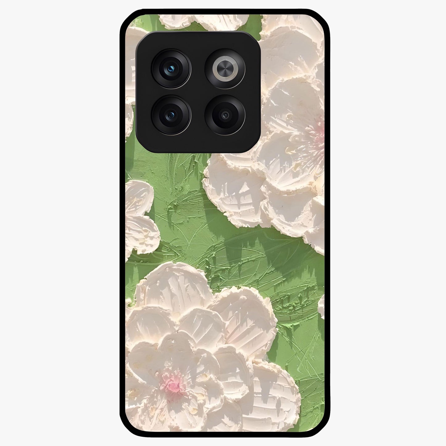 Blossom Meadow Dreams Glass Case for 1+10T dreamy front view featuring soft meadow floral artwork