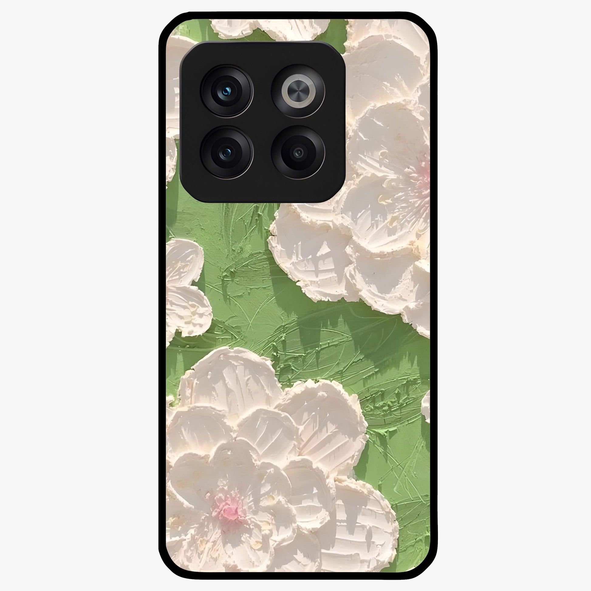 Blossom Meadow Dreams Glass Case for 1+10T dreamy front view featuring soft meadow floral artwork