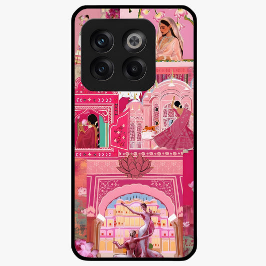 Blossoms of Rajasthan Glass Case for 1+10T vibrant front view featuring traditional Rajasthani floral artwork