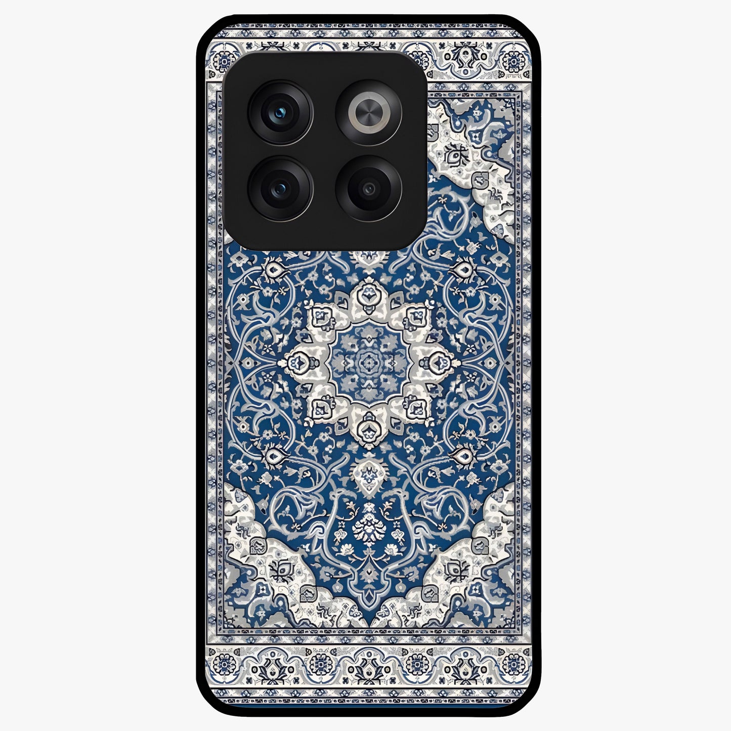 Blue Palace Dream Glass Case for 1+10T royal front view featuring palace inspired artwork in deep blue tones