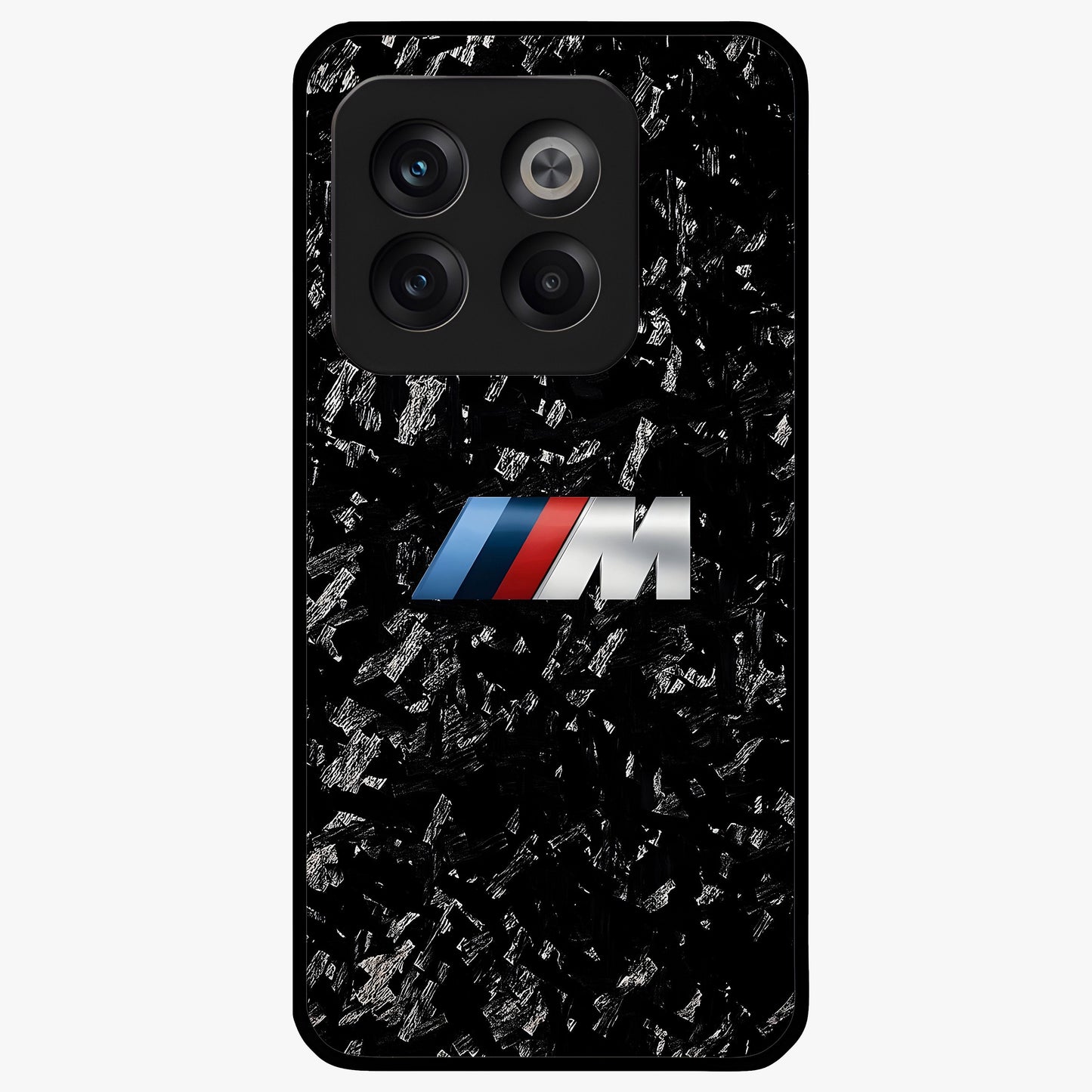 Carbon Speed Mark Glass Case for 1+10T bold front view featuring carbon fiber texture and racing inspired design