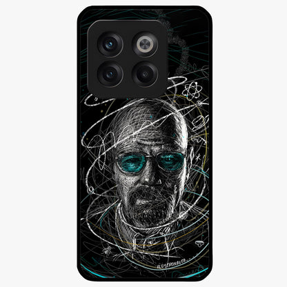 Chaotic Mind Genius Glass Case for 1+10T bold front view featuring expressive abstract typography artwork
