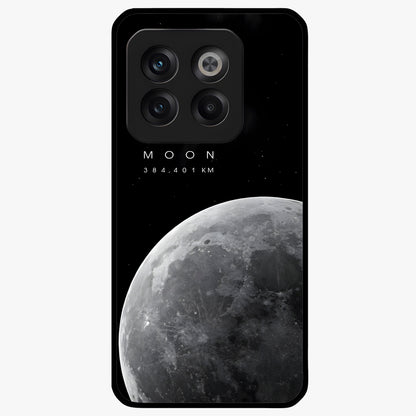 Cosmic Moon Glow Glass Case for 1+10T serene front view featuring glowing moon artwork with celestial tones