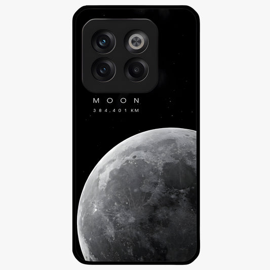 Cosmic Moon Glow Glass Case for 1+10T serene front view featuring glowing moon artwork with celestial tones