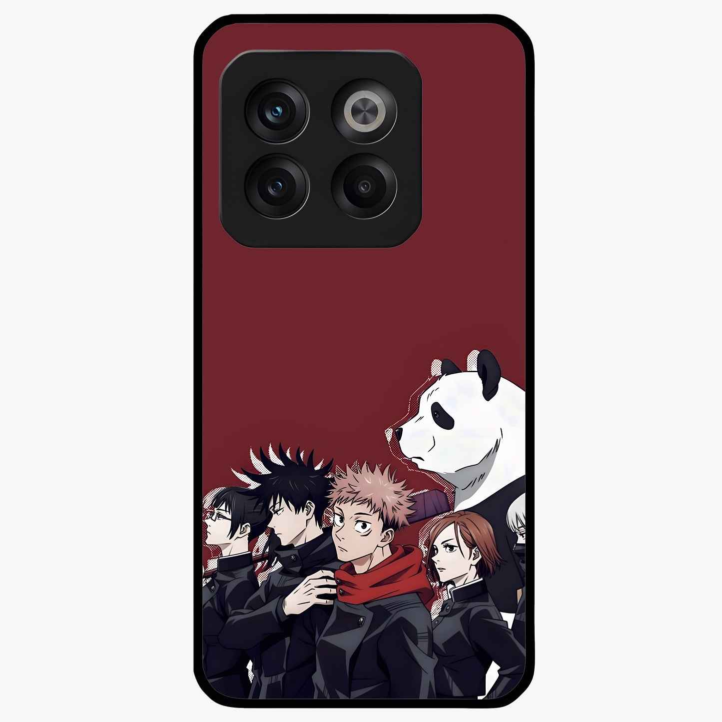 Crimson Crow Judgment Glass Case for 1+10T striking front view featuring bold crow illustration in crimson tones