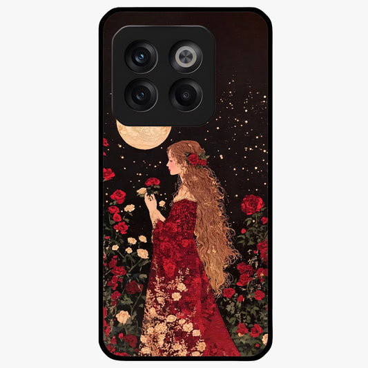 Crimson Dreams Glass Case for 1+10T elegant front view featuring rich red artistic artwork