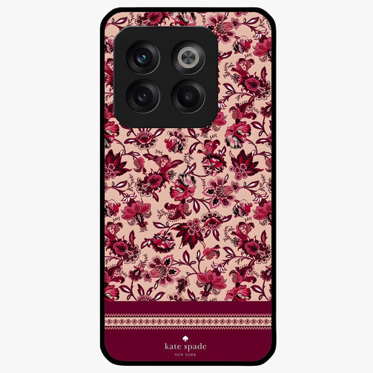 Crimson Rose Charm Glass Case for 1+10T elegant front view featuring rich red rose artwork