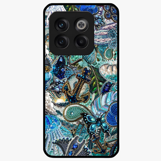 Crystal Ocean Magic Glass Case for 1+10T vibrant front view featuring sparkling ocean inspired artwork