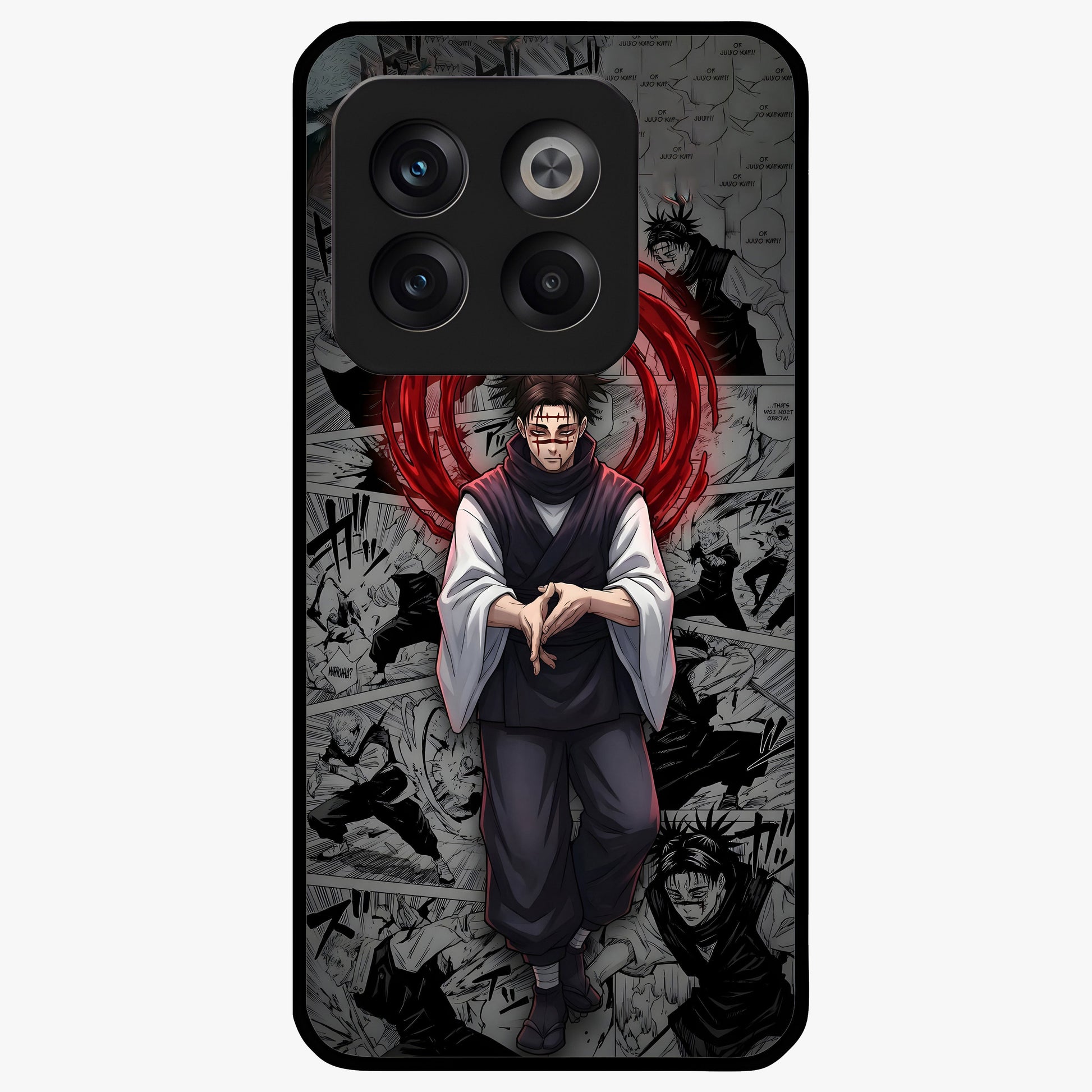 Cursed Ritual Ascension Glass Case for 1+10T dramatic front view featuring dark ritual inspired artwork