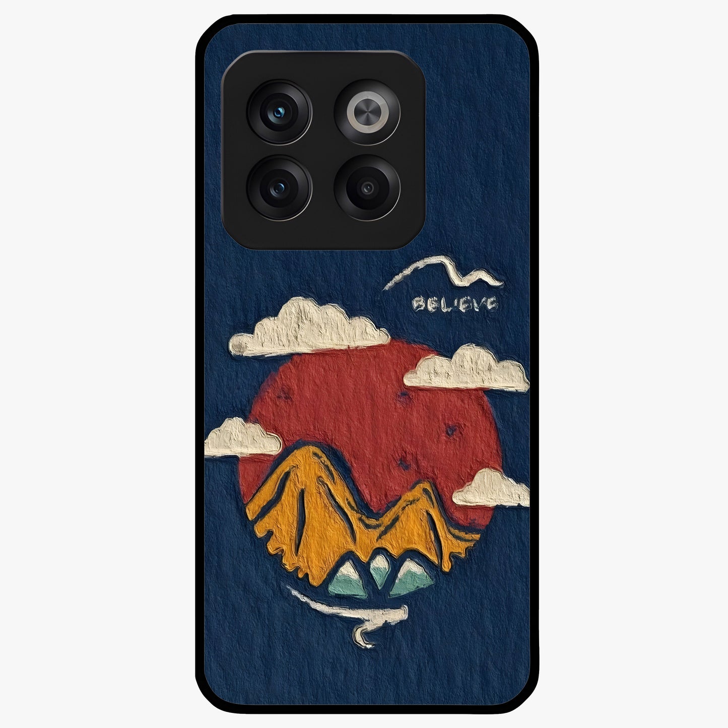 Dream Beyond Mountains Glass Case for 1+10T scenic front view featuring inspirational mountain landscape artwork