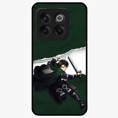 Emerald War Vanguard Glass Case for 1+10T striking front view featuring warrior inspired artwork in emerald tones