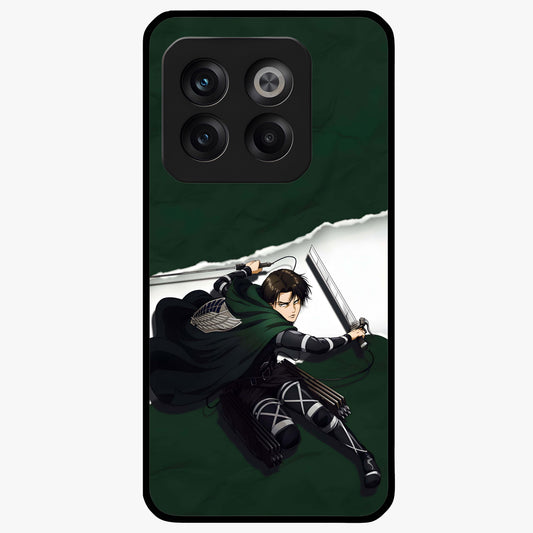 Emerald War Vanguard Glass Case for 1+10T striking front view featuring warrior inspired artwork in emerald tones