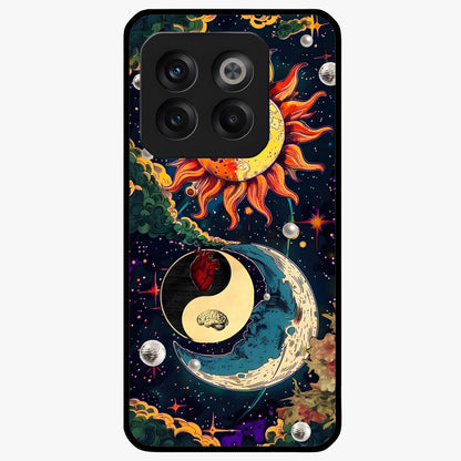 Future Universe Glass Case for 1+10T futuristic front view featuring cosmic inspired abstract artwork