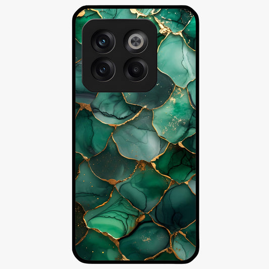 Geometric Polyester Pattern Glass Case for 1+10T modern front view featuring abstract geometric pattern artwork