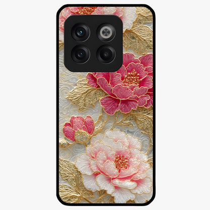 Golden Celestial Charm Glass Case for 1+10T radiant front view featuring celestial artwork with golden accents