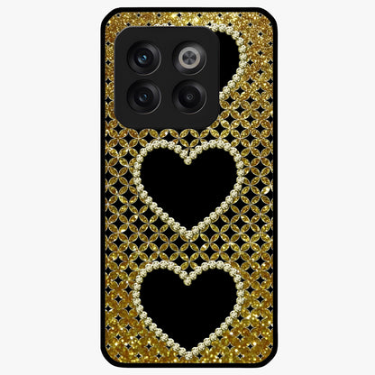 Golden Leaf Dreams Glass Case for 1+10T elegant front view featuring shimmering golden leaf artwork