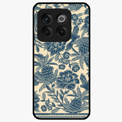 Heirloom Wild Bloom Glass Case for 1+10T elegant front view featuring vintage inspired wild floral artwork