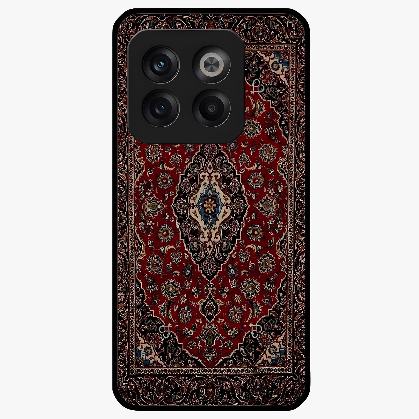 Heritage Carpet Royale Glass Case for 1+10T showing full back design in clean flat view with royal carpet-inspired artwork and glossy glass finish.