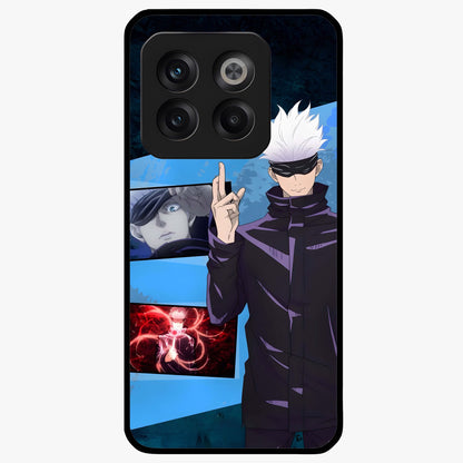 Infinite Curse Sorcerer Glass Case for 1+10T showing full back design in clean flat view with dark sorcerer artwork and glossy glass finish.