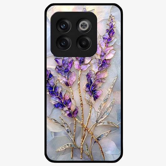 Lavender Dream Glow Glass Case for 1+10T radiant front view featuring glowing lavender inspired artwork
