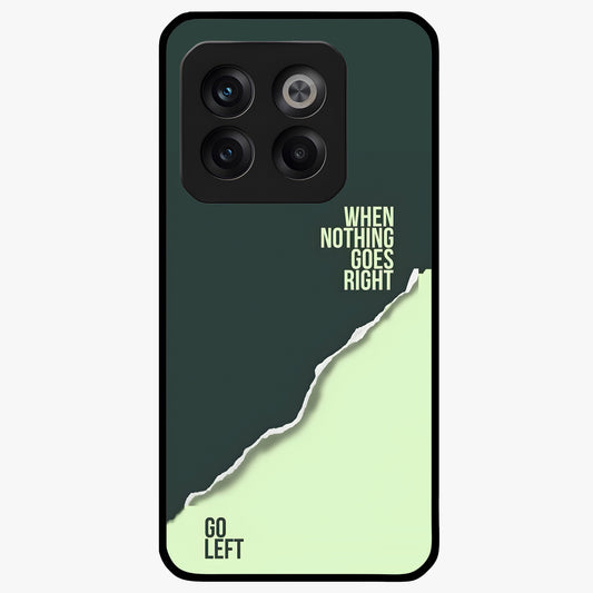 Let Go Quote Glass Case for 1+10T minimalist front view featuring motivational typography artwork