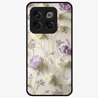 Lilac Breeze Harmony Glass Case for 1+10T soft front view featuring gentle lilac inspired artwork