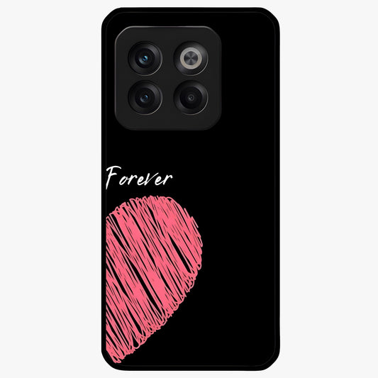 Love Forever Together Right Glass Case for 1+10T romantic front view featuring complementary couple artwork