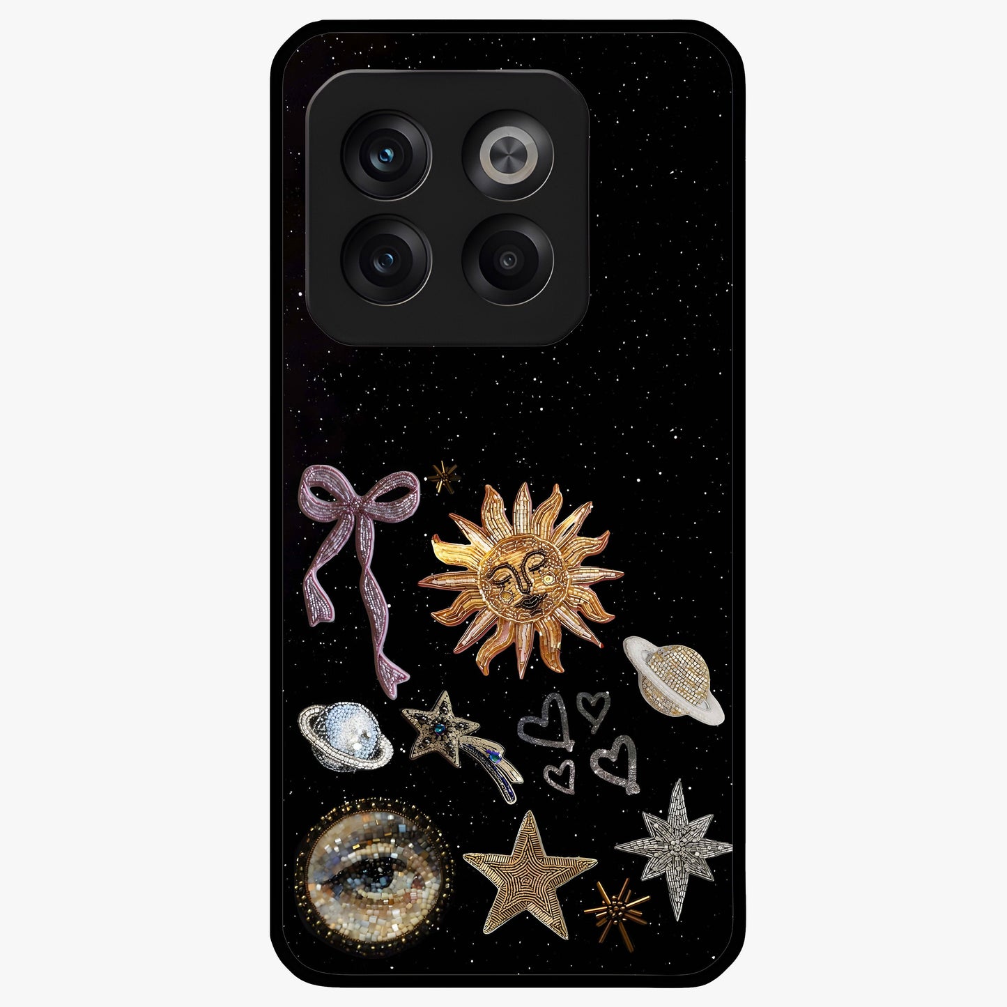Magical Jewelry Vibe Glass Case for 1+10T glamorous front view featuring jewel inspired artistic artwork