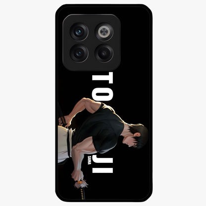 Midnight Blade Resolve Glass Case for 1+10T intense front view featuring sharp blade inspired artwork in dark tones