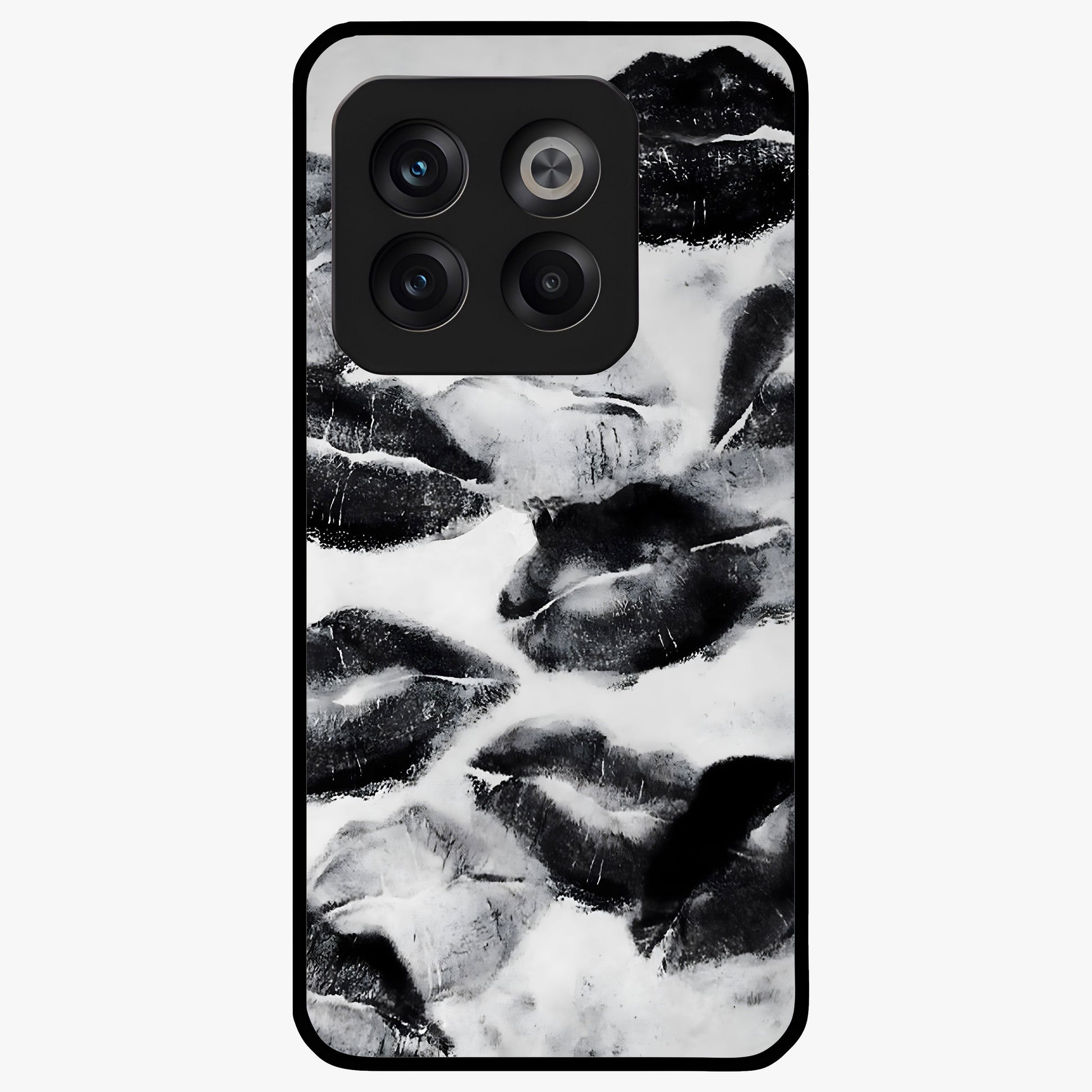 Midnight Kiss Marks Glass Case for 1+10T bold front view featuring romantic kiss mark artwork on dark background