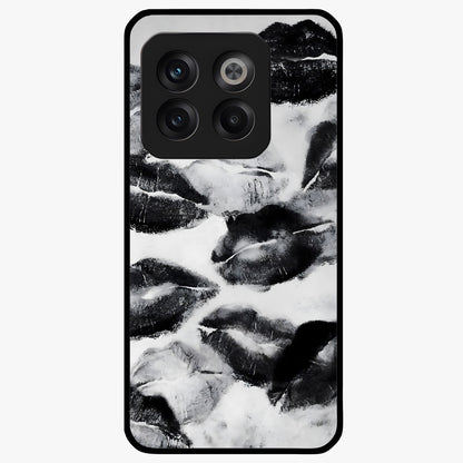 Midnight Kiss Marks Glass Case for 1+10T bold front view featuring romantic kiss mark artwork on dark background