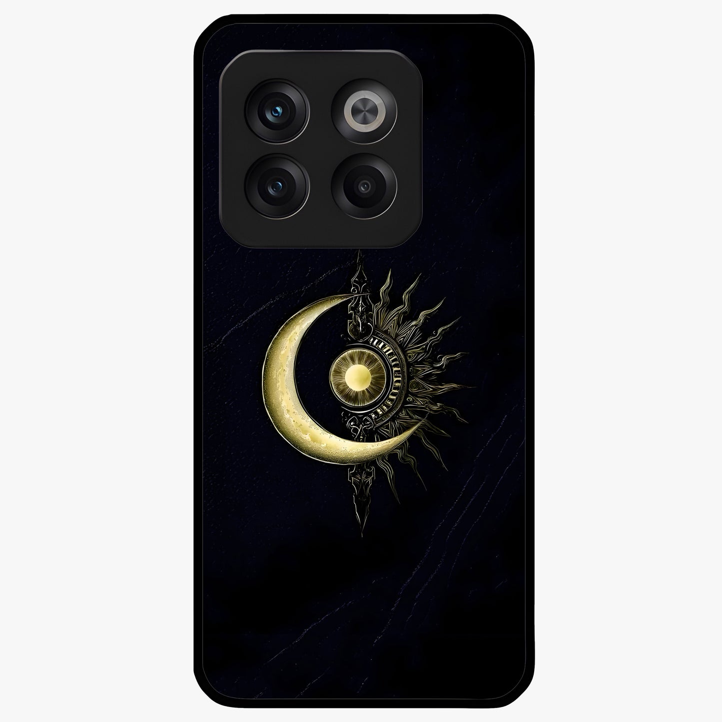 Mystic Lunar Flame Glass Case for 1+10T striking front view featuring moon and flame inspired artwork